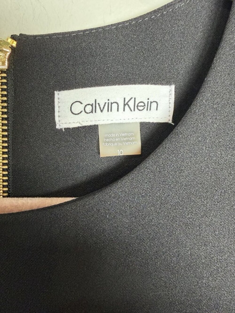 Calvin Klein Sheath Dress Size 10 Black Career Work LBD - Picture 2 of 4